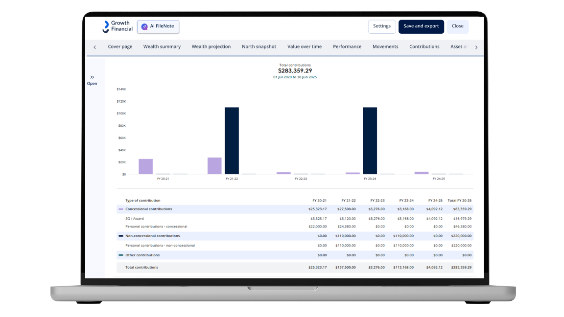 client review tool screen grab