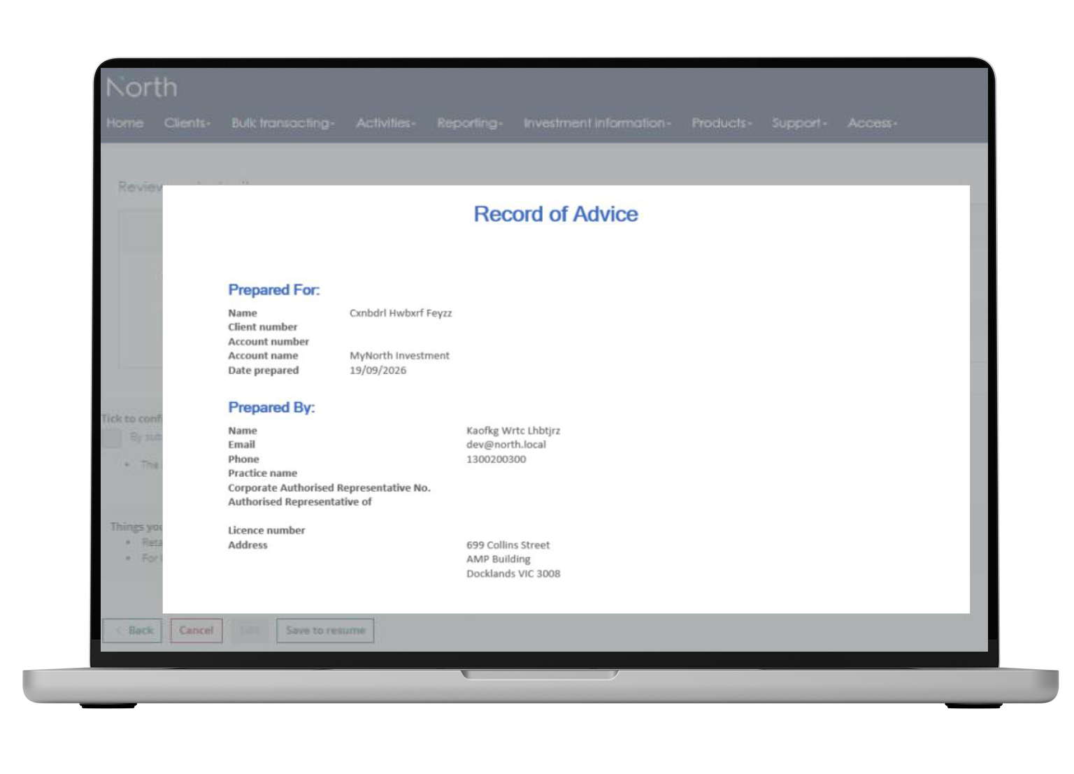 RoA functionality screen grab